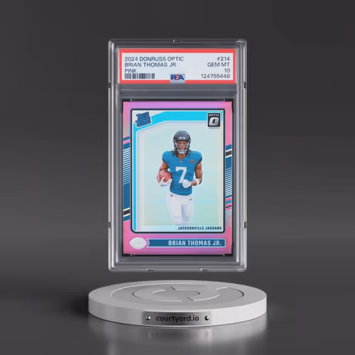 2024 Panini Donruss Optic #214 Brian Thomas Jr. - Pink (PSA 10 GEM MINT)