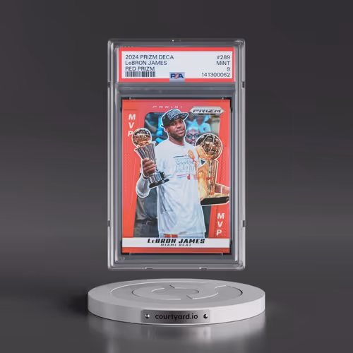 2024 Panini Prizm Deca #289 LeBron James - Red Prizm (PSA 9 MINT)