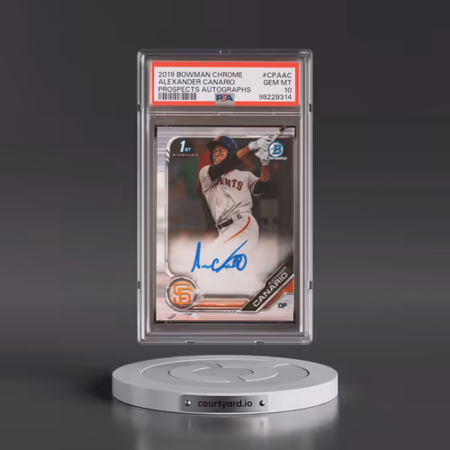 2019 Bowman Chrome Prospects Autographs #CPAAC Alexander Canario (PSA 10 GEM MINT)
