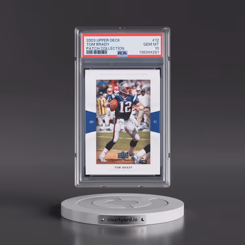 2003 Upper Deck Patch Collection #12 Tom Brady (PSA 10 GEM MINT)