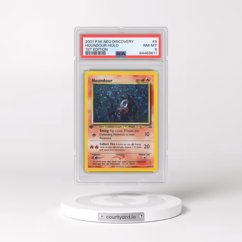 2001 Pokémon Neo Discovery #5 Houndour - 1st Edition Holo (PSA 8 NM-MT)