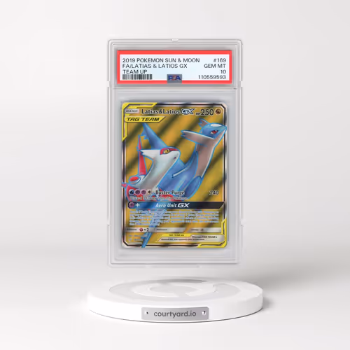 2019 Pokémon Sun & Moon Team Up #169 Latias & Latios GX - Holo Full Art (PSA 10 GEM MINT)