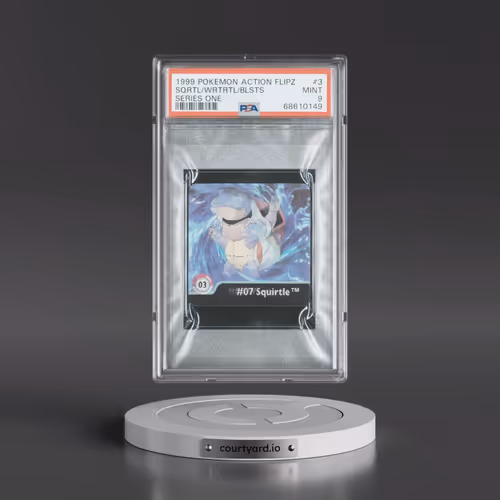 1999 Pokémon Action Flipz Series One #3 Blastoise/Squirtle/Wartortle (PSA 9 MINT)
