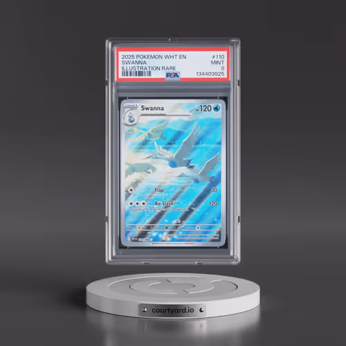 2025 Pokémon Wht EN-White Flare #110 Swanna - Illustration Rare (PSA 9 MINT)