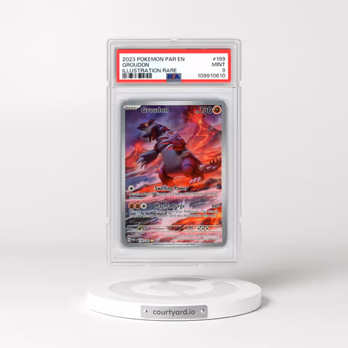 2023 Pokémon Par EN-Paradox Rift #199 Groudon - Illustration Rare (PSA 9 MINT)