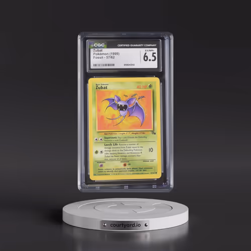 1999 Fossil #57/62 Zubat (CGC 6.5 EX-NM+)
