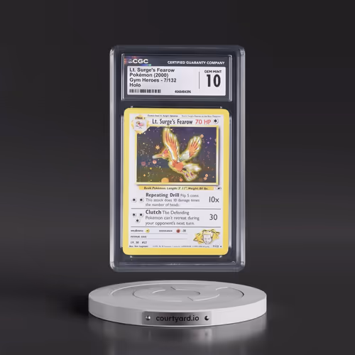 2000 Gym Heroes #7/132 Lt. Surge's Fearow - Holo (CGC 10 GEM MINT)