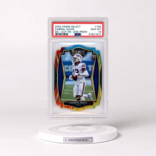 2020 Panini Select #182 Gabriel Davis - Die-Cut Tie-Dye Prizm (PSA 10 GEM MINT)