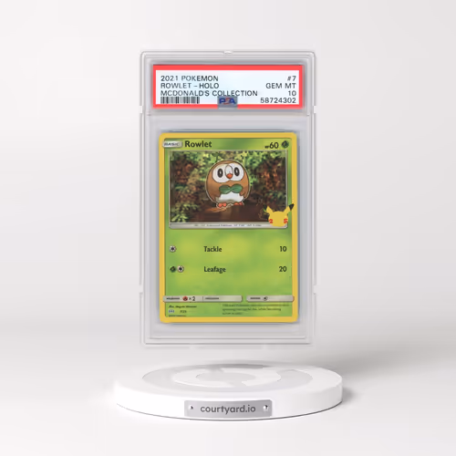 2021 Pokémon Mcdonald's Collection #7 Rowlet - Holo (PSA 10 GEM MINT)