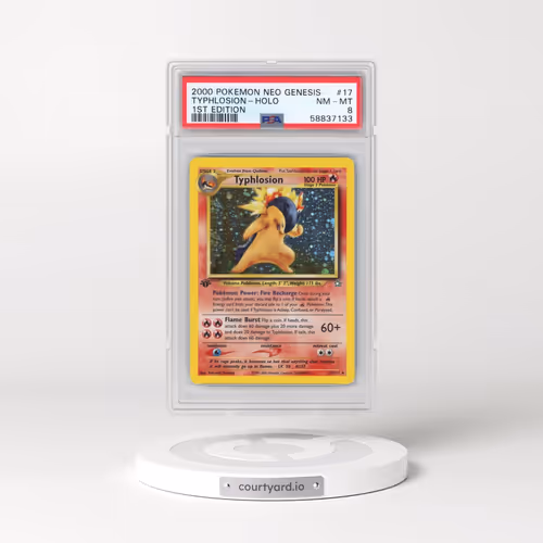 2000 Pokémon Neo Genesis #17 Typhlosion - 1st Edition Holo (PSA 8 NM-MT)