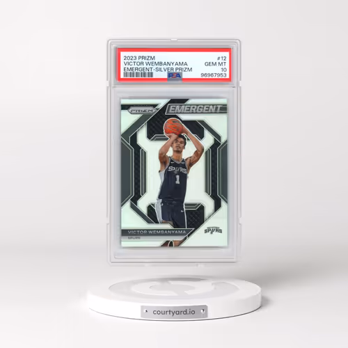 2023 Panini Prizm Emergent #12 Victor Wembanyama - Silver Prizm (PSA 10 GEM MINT)