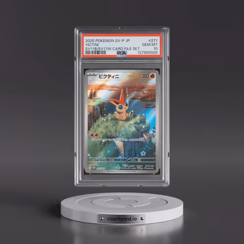 2025 Pokémon SV-P Promo #271 Victini - Black Bolt/White Flare Card File Set (PSA 10 GEM MINT)