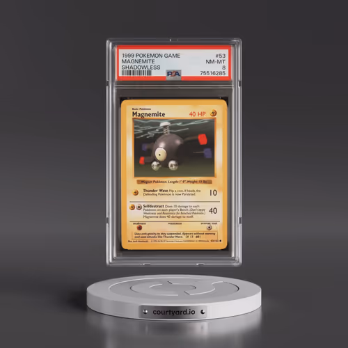 1999 Pokémon Game #53 Magnemite - Shadowless (PSA 8 NM-MT)