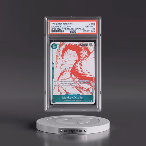 2025 One Piece 3rd Anniversary! One Piece Card Treasure Campaign Pack #033 Monkey D. Luffy (PSA 10 G