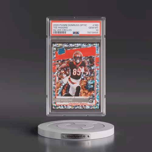 2020 Panini Donruss Optic #160 Tee Higgins - Silver Circles (PSA 10 GEM MINT)