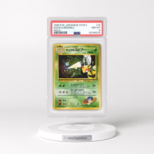 1999 Japanese Gym 2: Challenge from the Darkness #15 Koga's Beedrill - Holo (PSA 8 NM-MT)