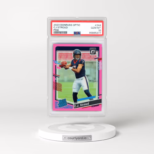 2023 Panini Donruss Optic #244 CJ Stroud - Pink (PSA 10 GEM MINT)