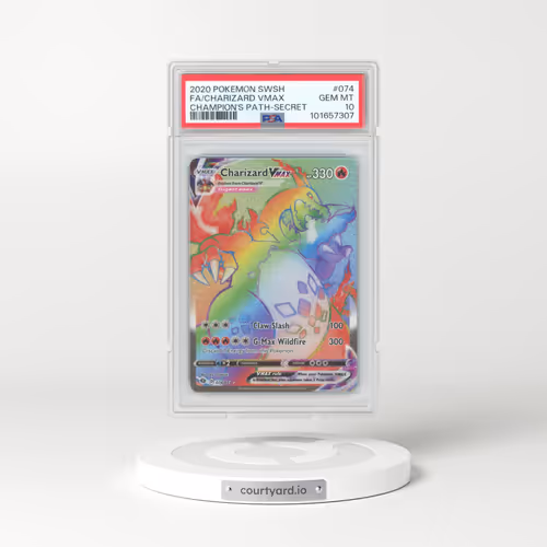 2020 Pokémon Sword & Shield Champion's Path #074 Charizard Vmax - Full Art Secret (PSA 10 GEM MINT)