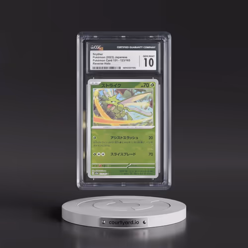 2010 Pokémon Card 151 #123/165 Scyther - Reverse Holo Poké Ball (CGC 10 GEM MINT)