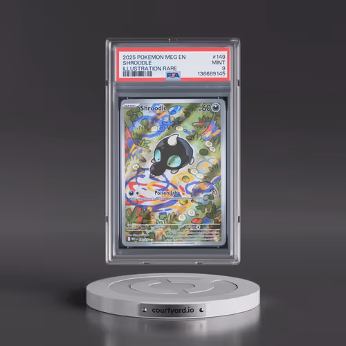 2025 Pokémon Meg EN-Mega Evolution #149 Shroodle - Illustration Rare (PSA 9 MINT)