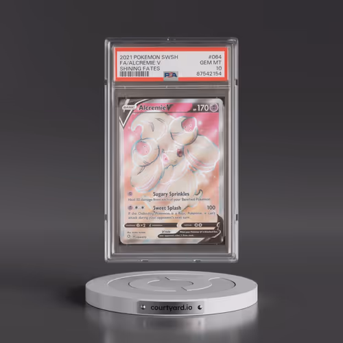 2021 Pokémon Sword & Shield Shining Fates #064 Alcremie V - Holo Full Art (PSA 10 GEM MINT)