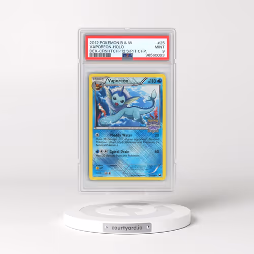 2012 Pokémon Black & White Dark Explorers #25 Vaporeon - Holo Crosshatch-2012 State/Province/Territo