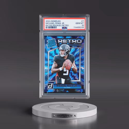 2024 Panini Donruss Rated Rookies Retro #7 Michael Penix Jr. (PSA 10 GEM MINT)