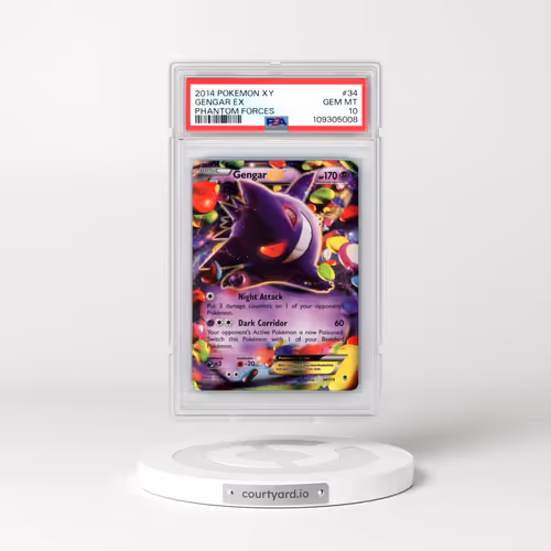 2014 Pokémon XY Phantom Forces #34 Gengar EX - Holo (PSA 10 GEM MINT)