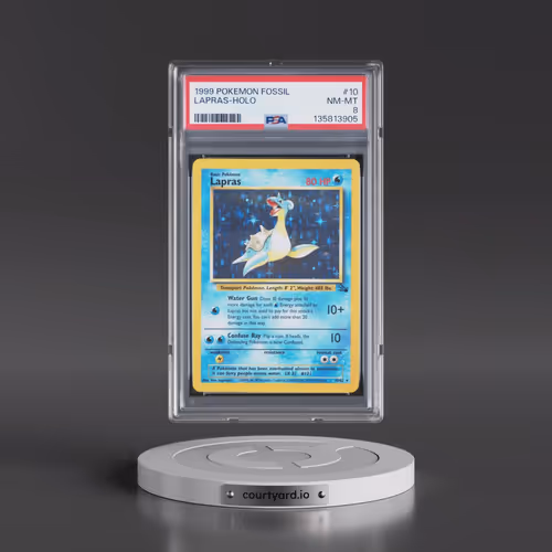 1999 Pokémon Fossil #10 Lapras - Holo (PSA 8 NM-MT)