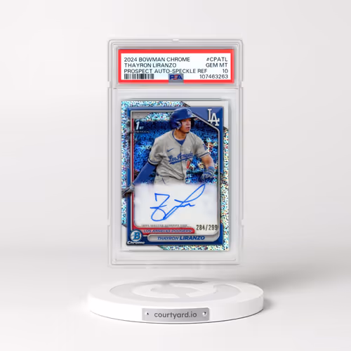 2024 Bowman Chrome Prospect Autographs #CPATL Thayron Liranzo - Speckle Refractor (PSA 10 GEM MINT)