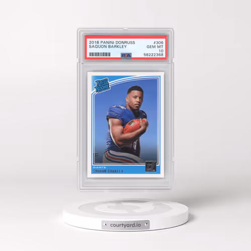 2018 Panini Donruss #306 Saquon Barkley (PSA 10 GEM MINT)