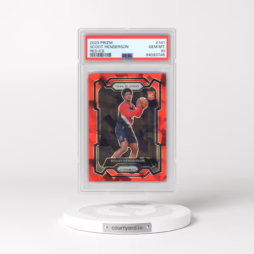 2023 Panini Prizm #141 Scoot Henderson - Red Ice (PSA 10 GEM MINT)