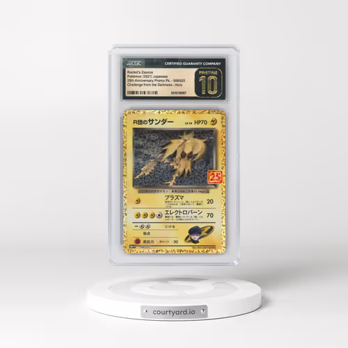 2021 25th Anniversary Promo Pack - S8a-P #008/025 Rocket's Zapdos - Holo Challenge from the Darkness (CGC 10 PRISTINE)