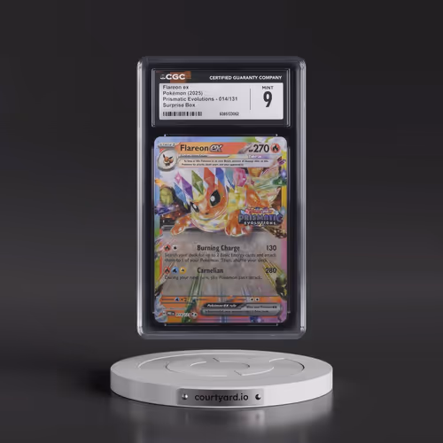 2025 Pokémon Pre EN-Prismatic Evolutions #014 Flareon EX - Holo Surprise Box Exclusive (CGC 9 MINT)