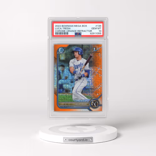 2022 Bowman Mega Box Chrome #136 Luca Tresh - Orange Refractor (PSA 10 GEM MINT)