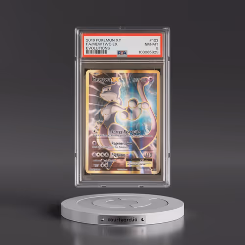 2016 Pokémon XY Evolutions #103 Mewtwo EX - Holo Full Art (PSA 8 NM-MT)