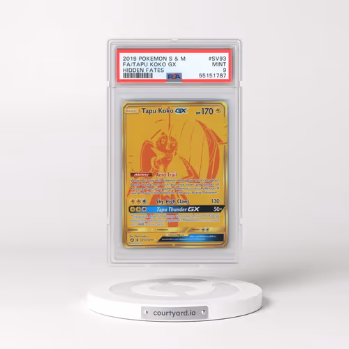 2019 Pokémon Sun & Moon Hidden Fates #SV93 Tapu Koko GX - Holo Full Art (PSA 9 MINT)