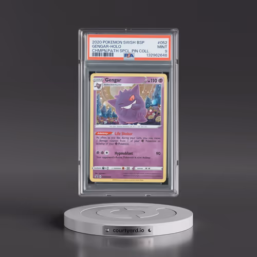 2020 Pokémon Swsh Black Star Promo #052 Gengar - Holo Champion's Path Special Pin Collection (PSA 9