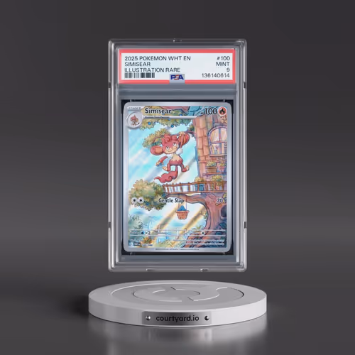 2025 Pokémon Wht EN-White Flare #100 Simisear - Illustration Rare (PSA 9 MINT)
