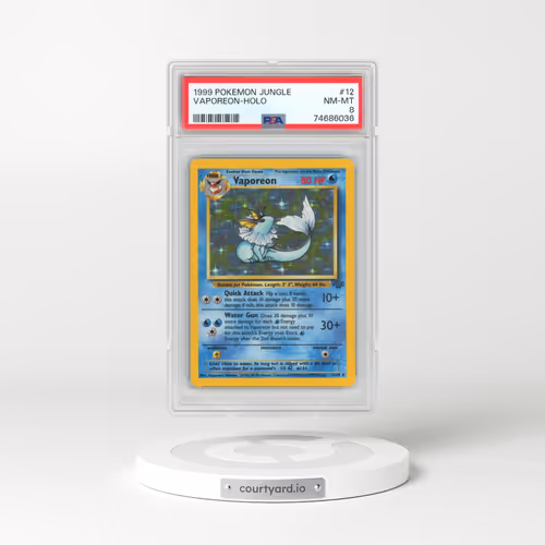 1999 Pokémon Jungle #12 Vaporeon - Holo (PSA 8 NM-MT)