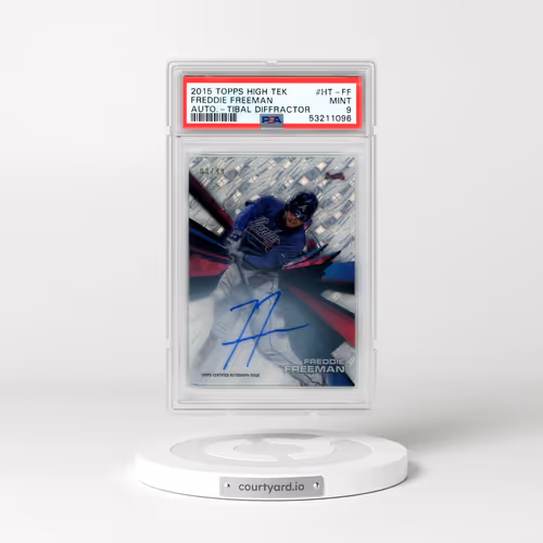 2015 Topps High Tek Autographs #HT-FF Freddie Freeman - Tidal Diffractor (PSA 9 MINT)