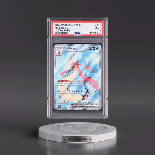 2024 Pokémon Ssp EN-Surging Sparks #217 Milotic EX - Holo Ultra Rare (PSA 9 MINT)