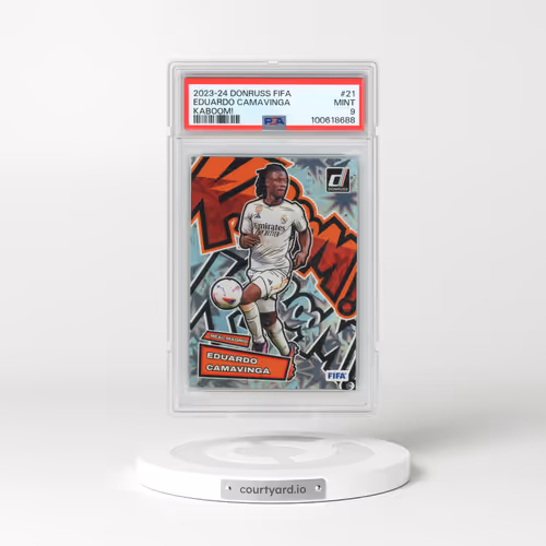 2023-24 Panini Donruss FIFA Kaboom! #21 Eduardo Camavinga (PSA 9 MINT)