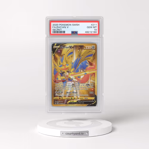 2020 Pokémon Sword & Shield #211 Zacian V - Holo Full Art Secret (PSA 10 GEM MINT)