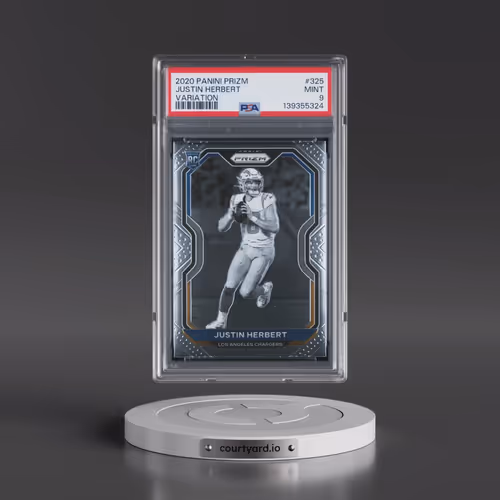 2020 Panini Prizm #325 Justin Herbert - Variation (PSA 9 MINT)