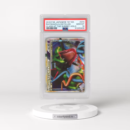 2010 Pokémon Clash at the Summit #074 Rayquaza & Deoxys Legend - 1st Edition Holo (PSA 10 GEM MINT)