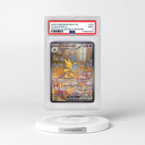 2023 Pokémon Mew EN-151 #201 Alakazam EX - Holo Special Illustration Rare (PSA 9 MINT)