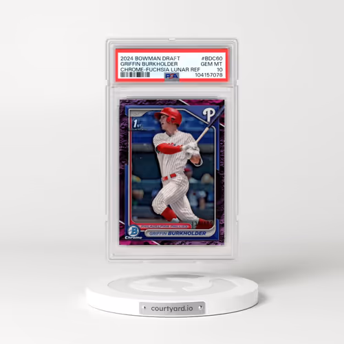 2024 Bowman Draft #BDC60 Griffin Burkholder - Chrome-Fuchsia Lunar Refractor (PSA 10 GEM MINT)