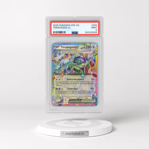 2025 Pokémon Pre EN-Prismatic Evolutions #092 Terapagos EX - Holo (PSA 9 MINT)