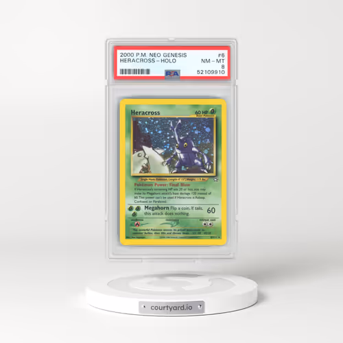 2000 Pokémon Neo Genesis #6 Heracross - Holo (PSA 8 NM-MT)